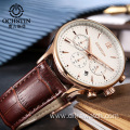 OCHSTIN 050 Fashion Watches Men Chronograph Sub-dial Waterproof Leather Wristwatch 2021 Classic Male Quartz Sports Watch